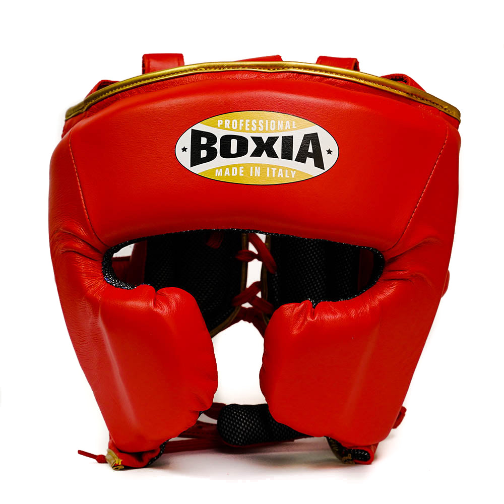 Challenge Boxing Headgear - Red & Gold