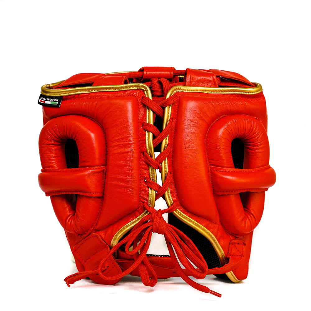 Challenge Boxing Headgear - Red & Gold