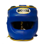 Superamerica Facebar Boxing Headguard - Blue & Gold