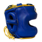 Superamerica Facebar Boxing Headguard - Blue & Gold