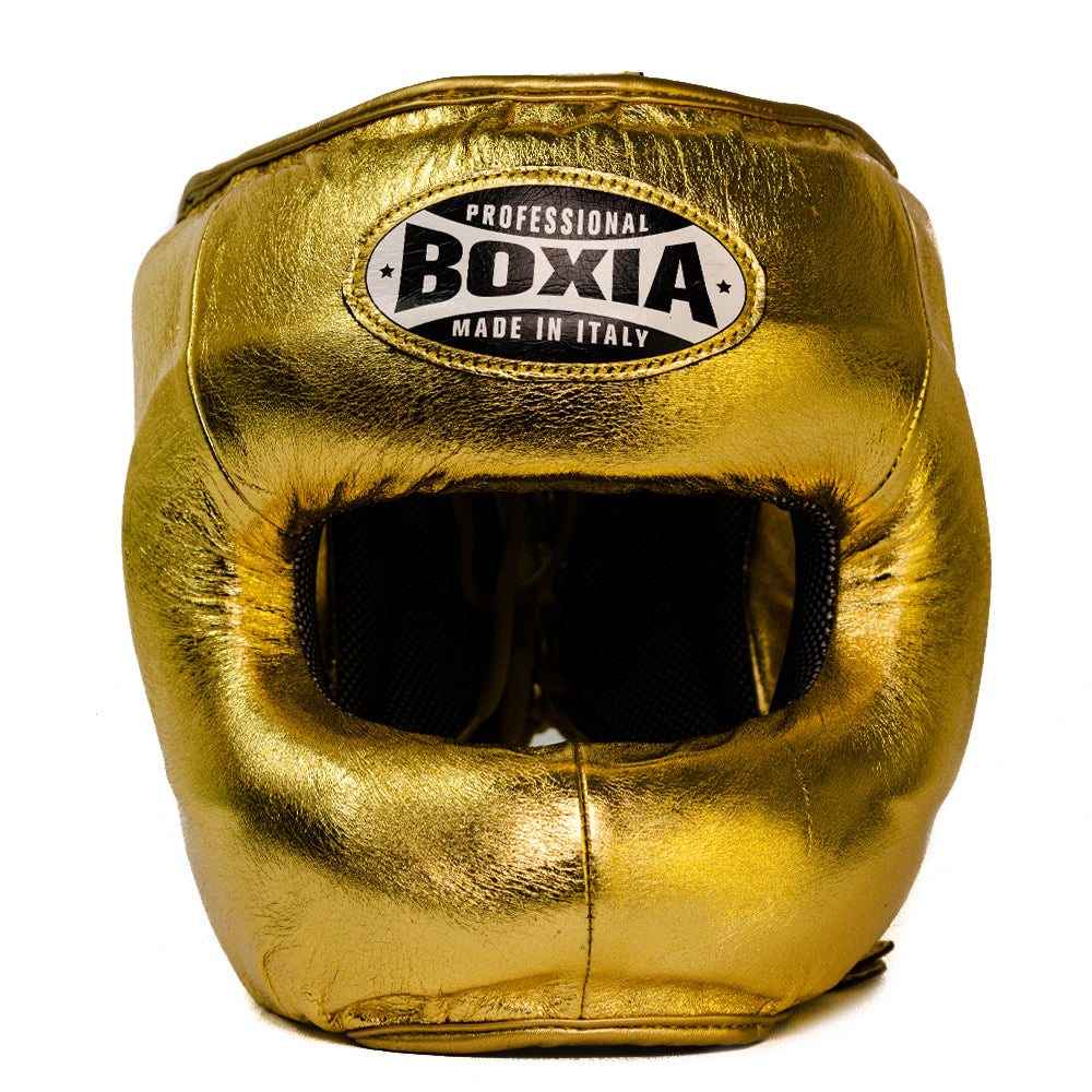 Superamerica Facebar Boxing Headgear - Gold Limited