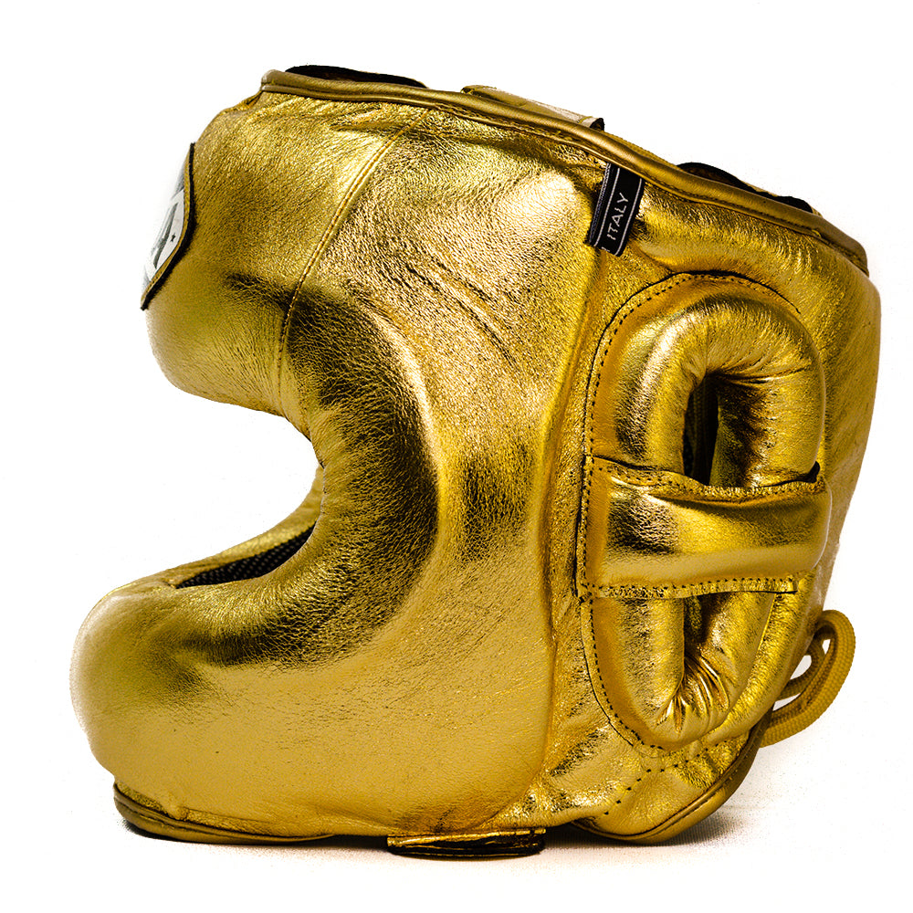 Superamerica Facebar Boxing Headgear - Gold Limited