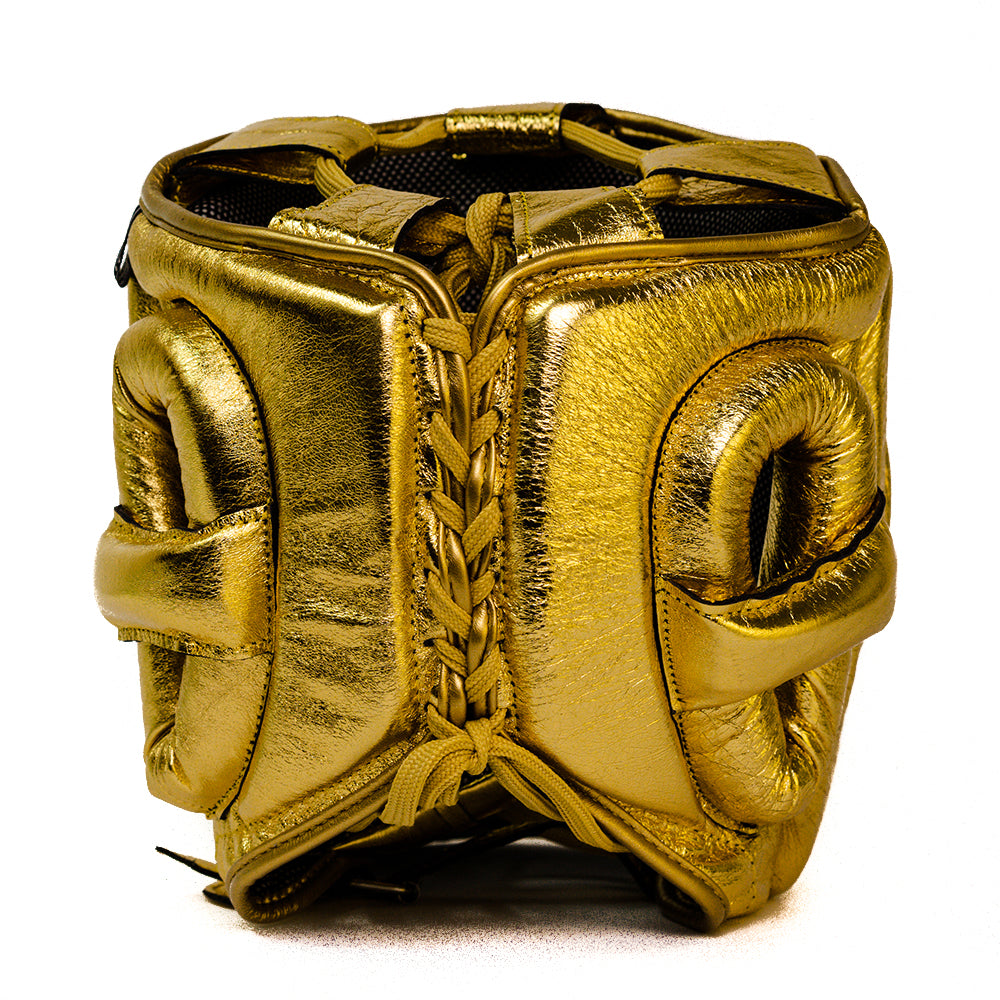 Superamerica Facebar Boxing Headgear - Gold Limited