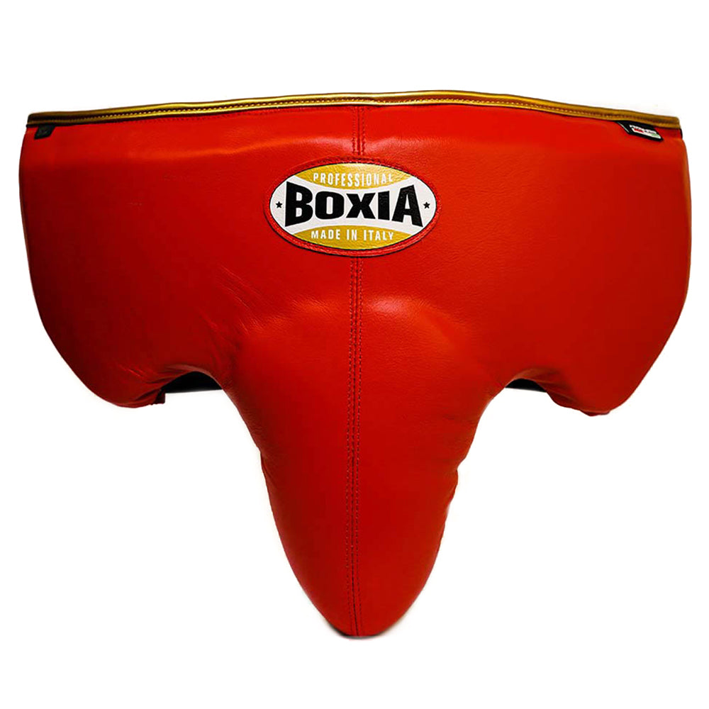 Protezione Men's Boxing Groin Guard - Red & Gold