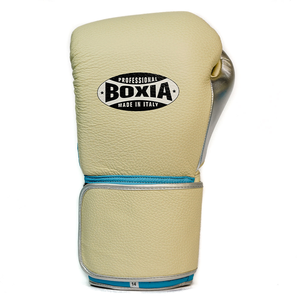 GBS IV - Boxing gloves - Cream, turquoise and silver