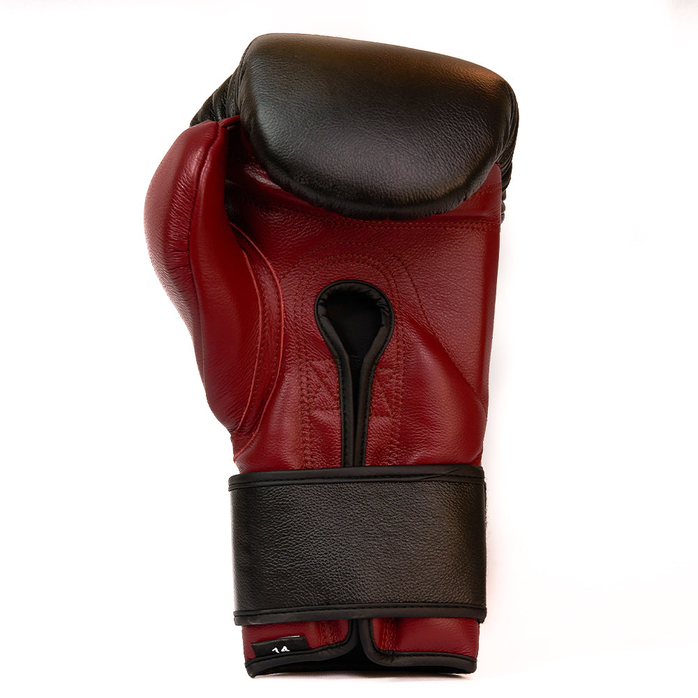 Gbs One - Boxing gloves with strap - Black and Deep Red