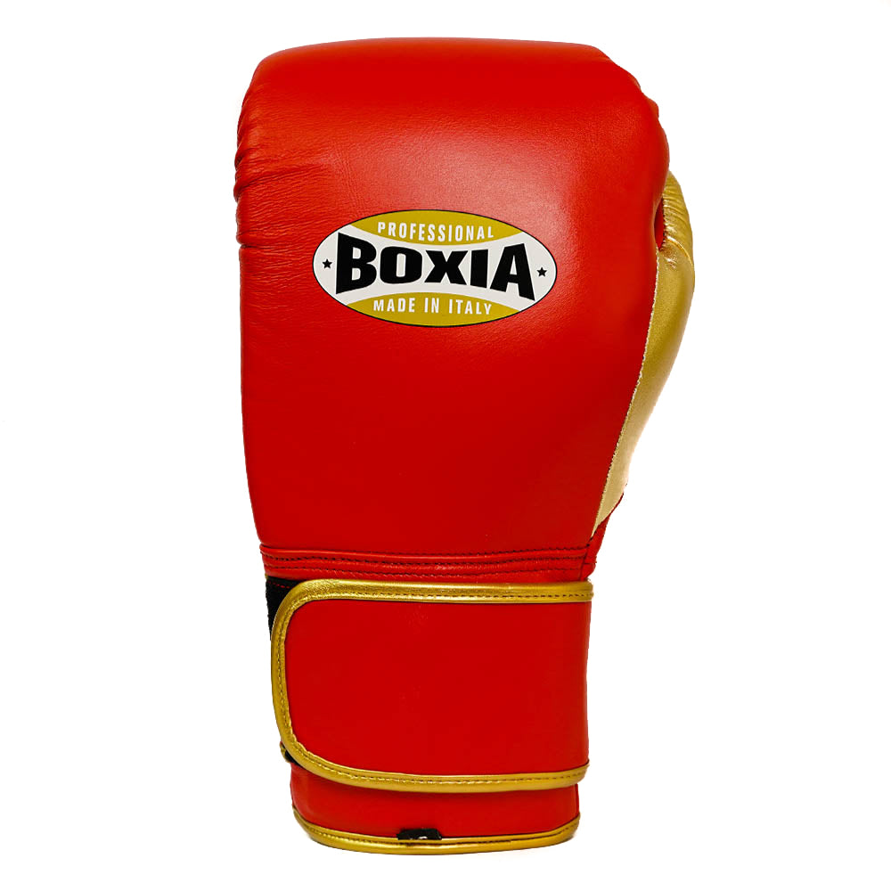 Gbs One - Boxing gloves with strap - Red and Gold