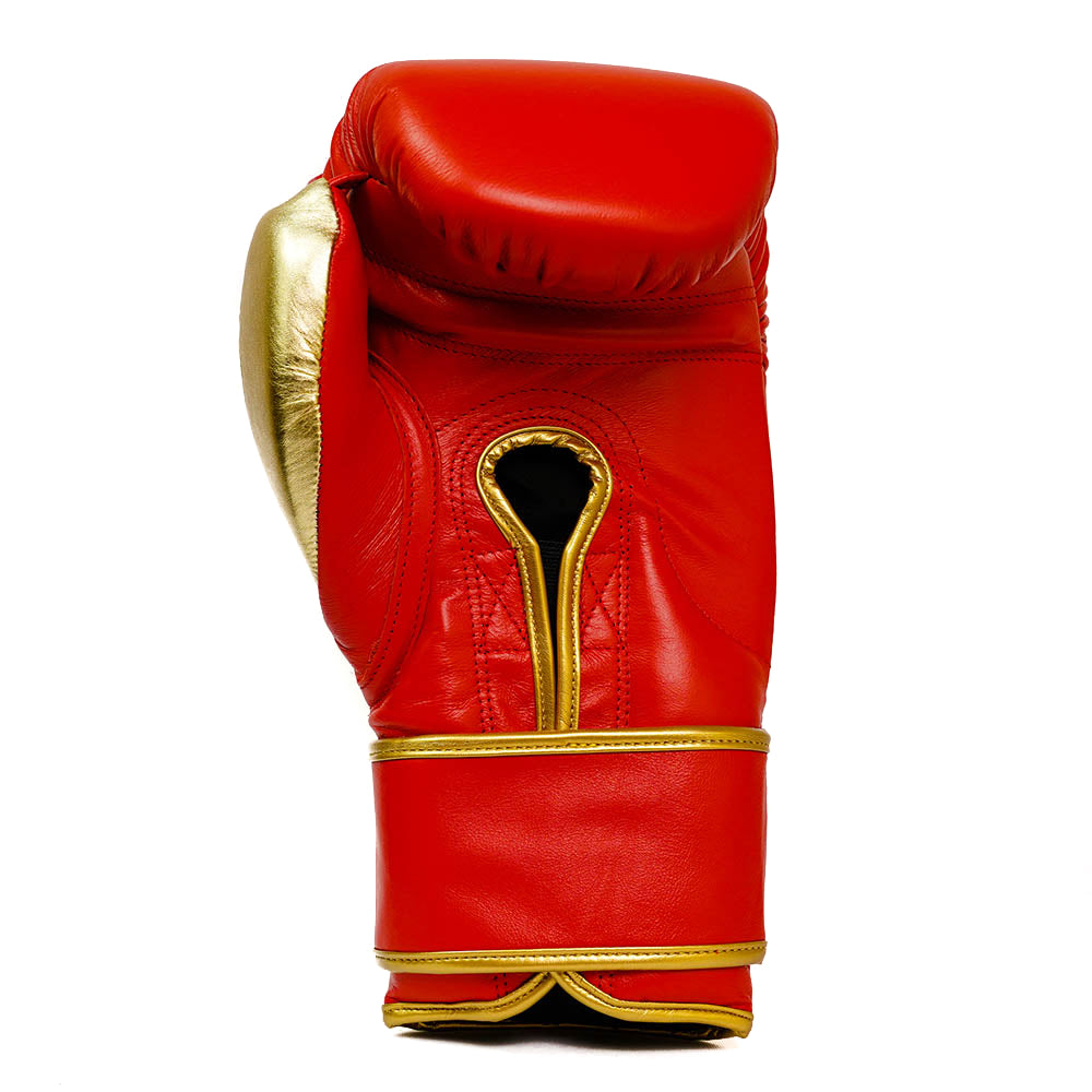 Gbs One - Boxing gloves with strap - Red and Gold