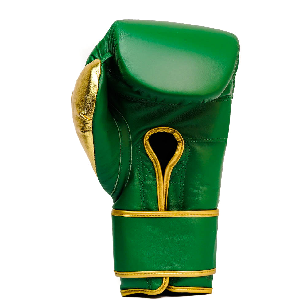 Gbs One - Boxing gloves with strap - Green and Gold