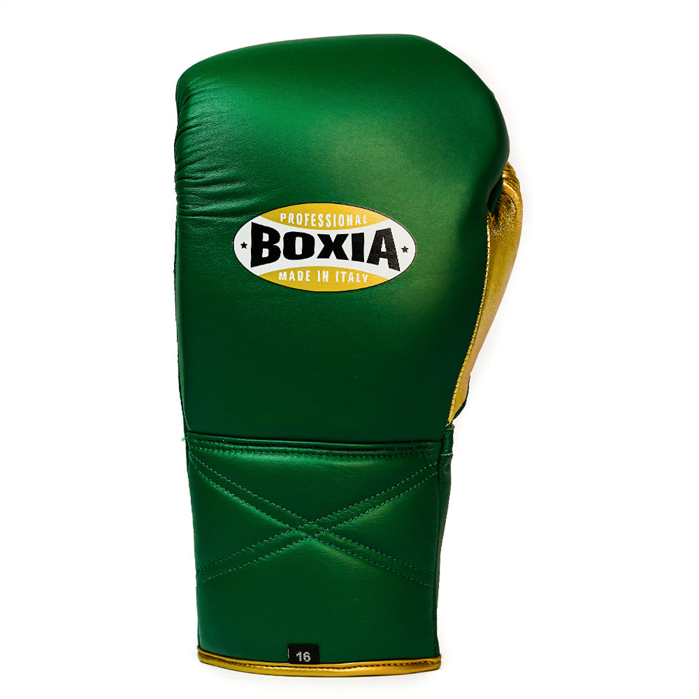 Gbs One - Boxing gloves with strap - Green and Gold