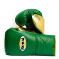 GTX - Lace-up boxing sparring gloves - Green and Gold