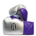 GTX - Sparring gloves with laces - Silver and Purple