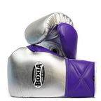GTX - Sparring gloves with laces - Silver and Purple
