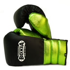 Triplex Metal - Sparring Gloves - Black and Metallic Green