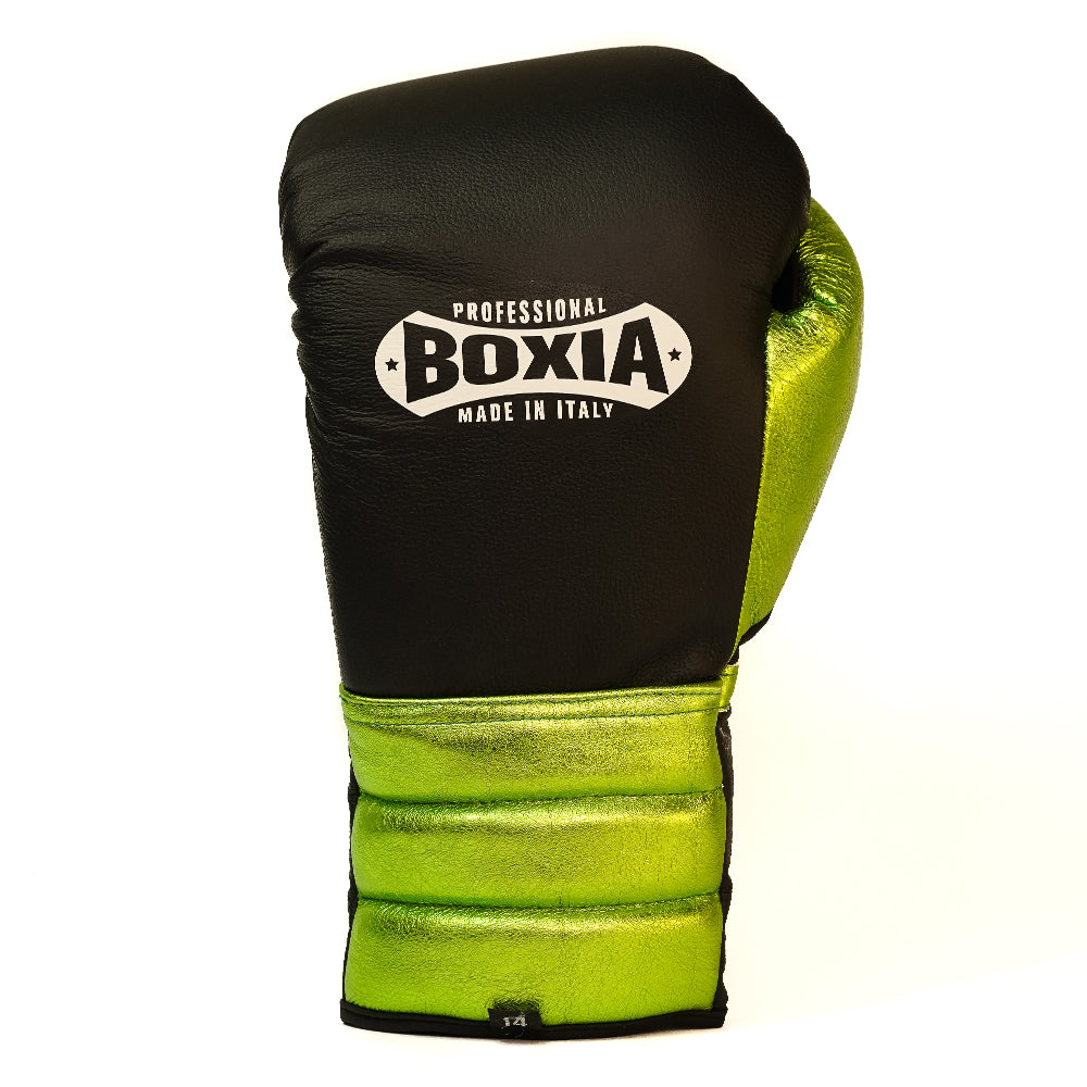 Triplex Metal - Sparring Gloves - Black and Metallic Green