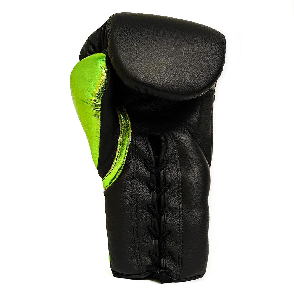 Triplex Metal - Sparring Gloves - Black and Metallic Green